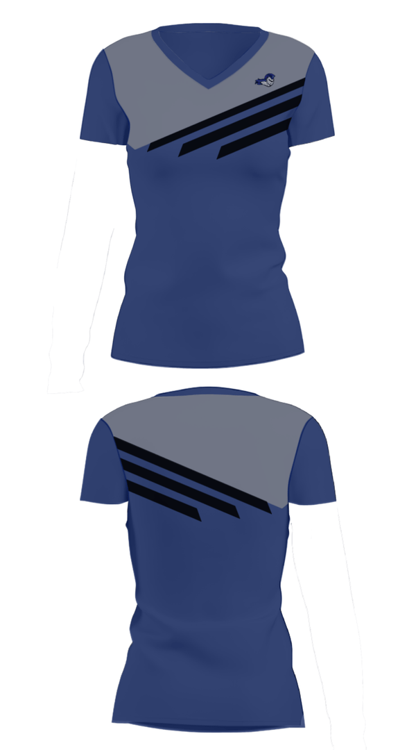 Women's Short Sleeve Vneck Shirt, Grand River Preparatory High School Bowling, Bowling, Teamtime, Team time, sublimation, custom sports apparel, team uniforms, spirit wear, spiritwear, sports uniforms, custom shirts, team store, custom team store, fundraiser sports, apparel fundraiser