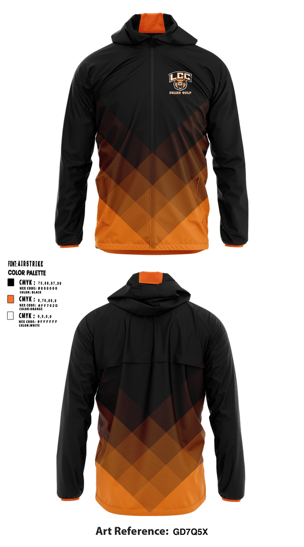 Windbreaker, Bears, Golf, Teamtime, Team time, sublimation, custom sports apparel, team uniforms, spirit wear, spiritwear, sports uniforms, custom shirts, team store, custom team store, fundraiser sports, apparel fundraiser