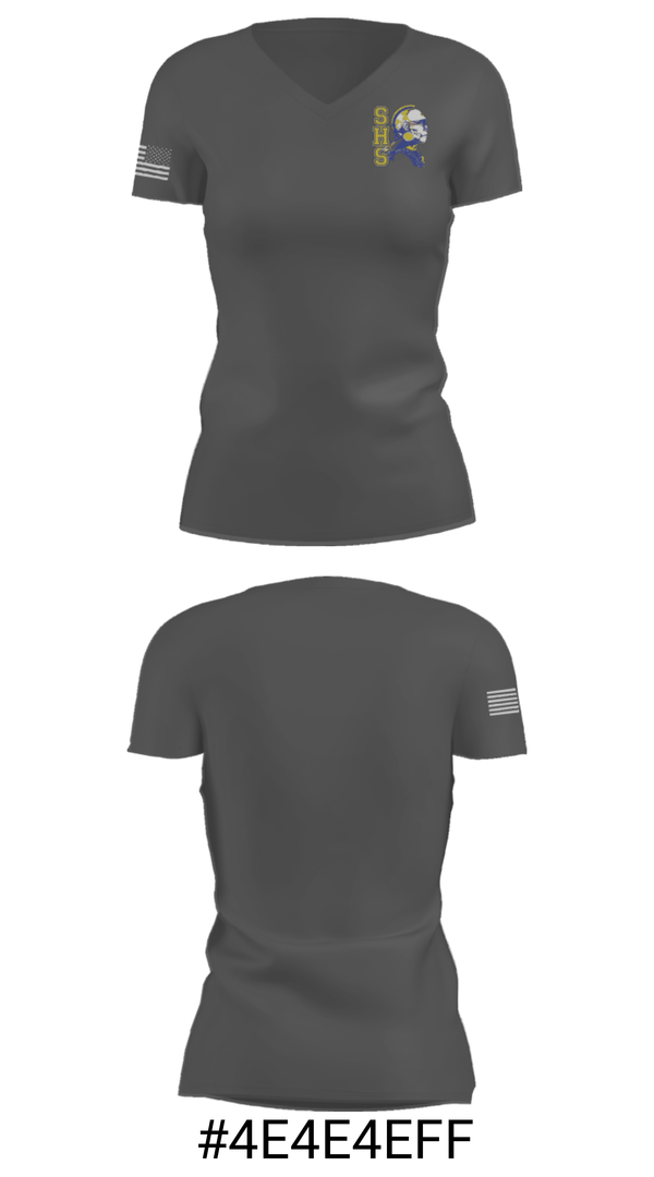 Women's Short Sleeve Vneck Shirt, Stafford High School Dance, Spirit Store, Teamtime, Team time, sublimation, custom sports apparel, team uniforms, spirit wear, spiritwear, sports uniforms, custom shirts, team store, custom team store, fundraiser sports, apparel fundraiser