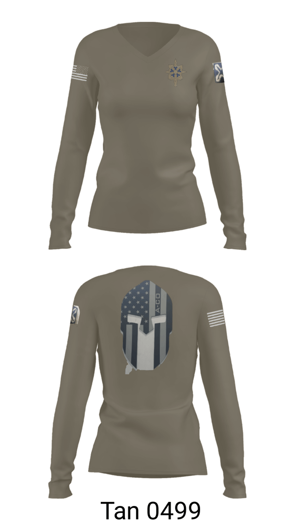 Women's Long Sleeve Vneck Shirt, , National Guard, Teamtime, Team time, sublimation, custom sports apparel, team uniforms, spirit wear, spiritwear, sports uniforms, custom shirts, team store, custom team store, fundraiser sports, apparel fundraiser
