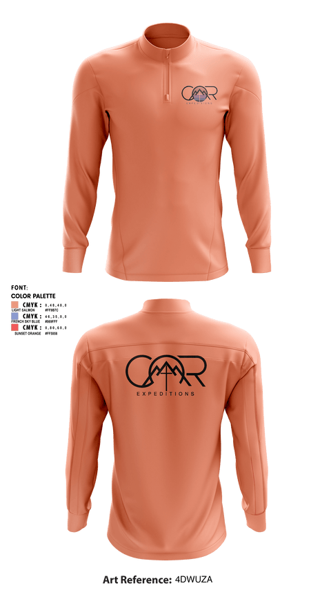 Quarter Zip Jacket, COR ExpeditionsCOR Expeditions, , Teamtime, Team time, sublimation, custom sports apparel, team uniforms, spirit wear, spiritwear, sports uniforms, custom shirts, team store, custom team store, fundraiser sports, apparel fundraiser