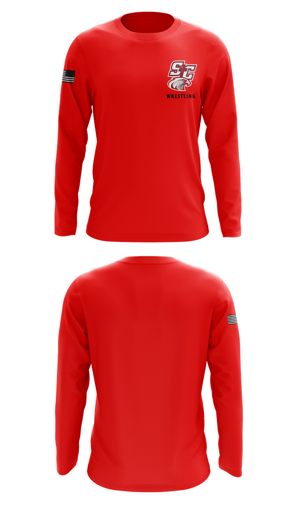 Long Sleeve Performance Shirt, Santiam Christian School Wrestling, Wrestling, Teamtime, Team time, sublimation, custom sports apparel, team uniforms, spirit wear, spiritwear, sports uniforms, custom shirts, team store, custom team store, fundraiser sports, apparel fundraiser