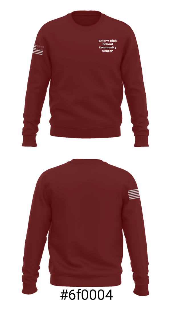 Crew Neck Sweatshirt, Emery High School Community Center, Spirit Store, Teamtime, Team time, sublimation, custom sports apparel, team uniforms, spirit wear, spiritwear, sports uniforms, custom shirts, team store, custom team store, fundraiser sports, apparel fundraiser