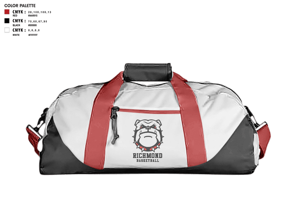 Duffle Bag, Richmond High School of the Arts Basketball, Women's Basketball, Teamtime, Team time, sublimation, custom sports apparel, team uniforms, spirit wear, spiritwear, sports uniforms, custom shirts, team store, custom team store, fundraiser sports, apparel fundraiser