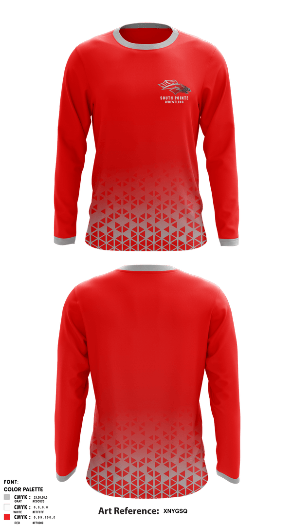 Long Sleeve Rash Guard Shirt, South Pointe High School Wrestling, Wrestling, Teamtime, Team time, sublimation, custom sports apparel, team uniforms, spirit wear, spiritwear, sports uniforms, custom shirts, team store, custom team store, fundraiser sports, apparel fundraiser