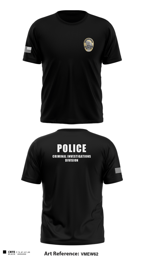 Short Sleeve Performance Shirt, POLICE CRIMINAL INVESTIGATIONS DIVISION, , Teamtime, Team time, sublimation, custom sports apparel, team uniforms, spirit wear, spiritwear, sports uniforms, custom shirts, team store, custom team store, fundraiser sports, apparel fundraiser