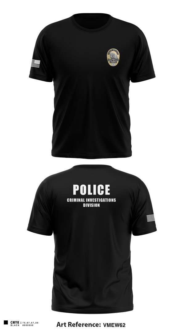 Short Sleeve Performance Shirt, POLICE CRIMINAL INVESTIGATIONS DIVISION, , Teamtime, Team time, sublimation, custom sports apparel, team uniforms, spirit wear, spiritwear, sports uniforms, custom shirts, team store, custom team store, fundraiser sports, apparel fundraiser