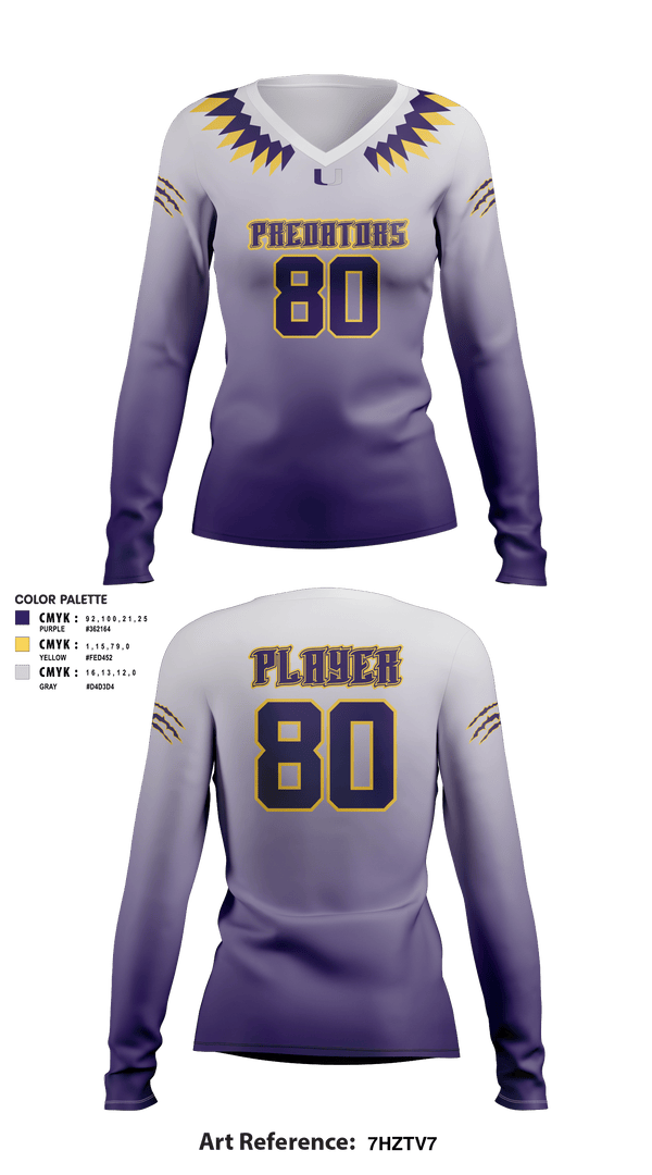 Women's Long Sleeve Vneck Shirt, San Antonio Predators Basketball, Men's Basketball, Teamtime, Team time, sublimation, custom sports apparel, team uniforms, spirit wear, spiritwear, sports uniforms, custom shirts, team store, custom team store, fundraiser sports, apparel fundraiser