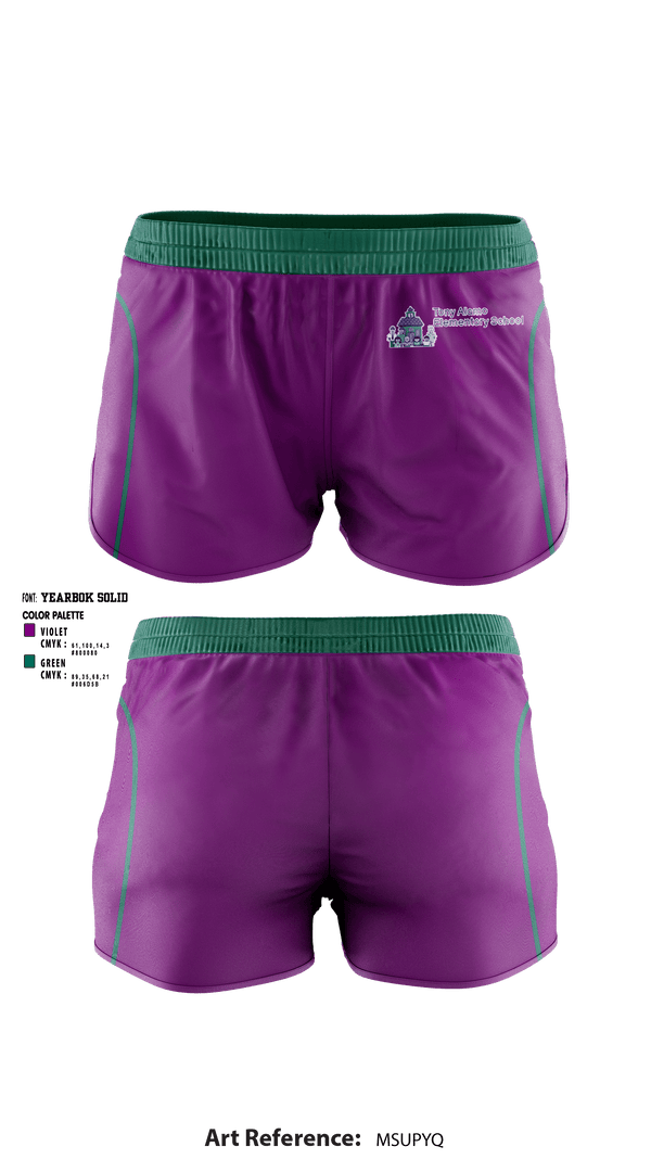 Women's Shorts, Tony Alamo Elementary School, Spirit Store, Teamtime, Team time, sublimation, custom sports apparel, team uniforms, spirit wear, spiritwear, sports uniforms, custom shirts, team store, custom team store, fundraiser sports, apparel fundraiser