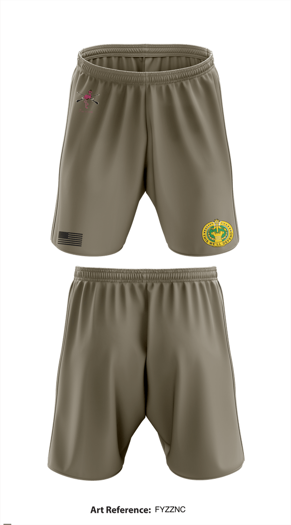 Athletic Shorts With Pockets, Flamingo Co F 3/485 IN, Army, Teamtime, Team time, sublimation, custom sports apparel, team uniforms, spirit wear, spiritwear, sports uniforms, custom shirts, team store, custom team store, fundraiser sports, apparel fundraiser