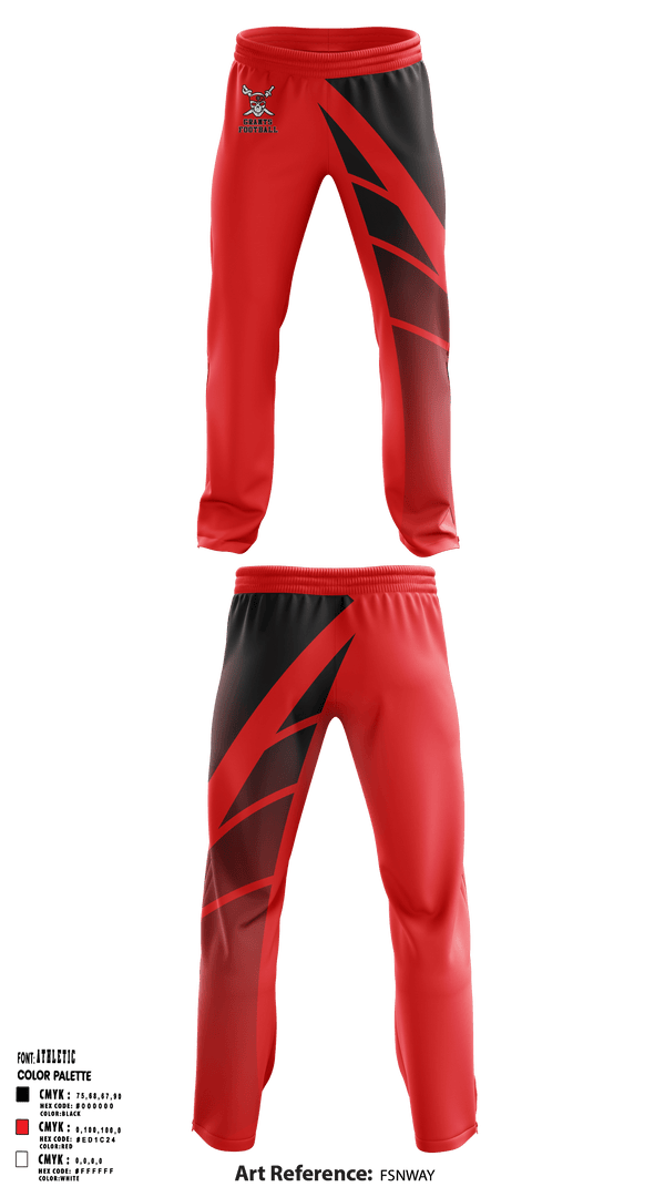 Sweatpants, Pirates, Football, Teamtime, Team time, sublimation, custom sports apparel, team uniforms, spirit wear, spiritwear, sports uniforms, custom shirts, team store, custom team store, fundraiser sports, apparel fundraiser