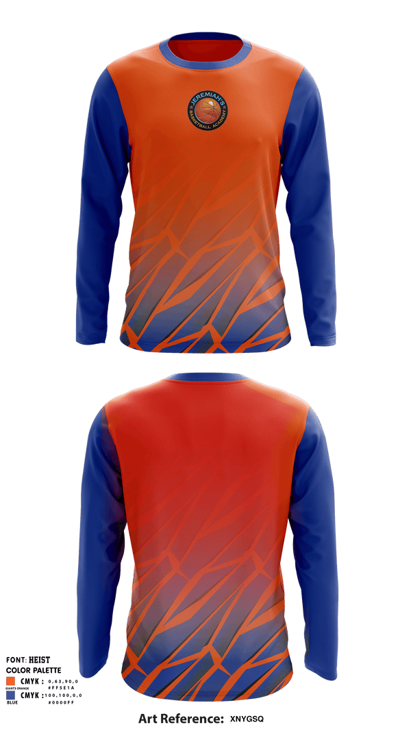 Long Sleeve Shooting Shirt, Jeremiah’s Basketball Academy, Men's Basketball, Teamtime, Team time, sublimation, custom sports apparel, team uniforms, spirit wear, spiritwear, sports uniforms, custom shirts, team store, custom team store, fundraiser sports, apparel fundraiser