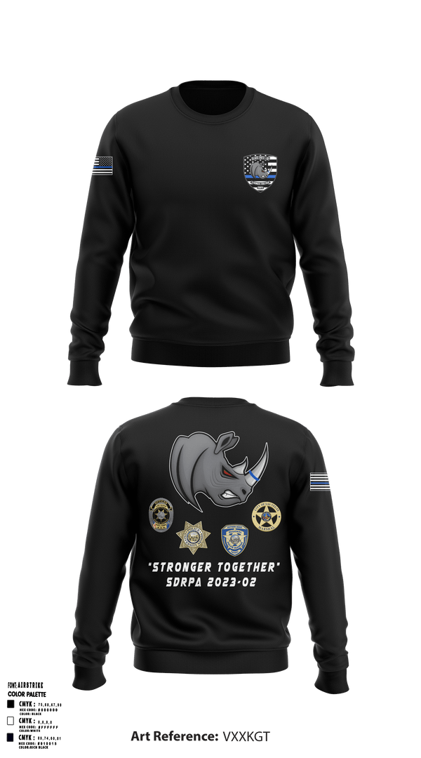 Crew Neck Sweatshirt, SDRPA, Police, Teamtime, Team time, sublimation, custom sports apparel, team uniforms, spirit wear, spiritwear, sports uniforms, custom shirts, team store, custom team store, fundraiser sports, apparel fundraiser