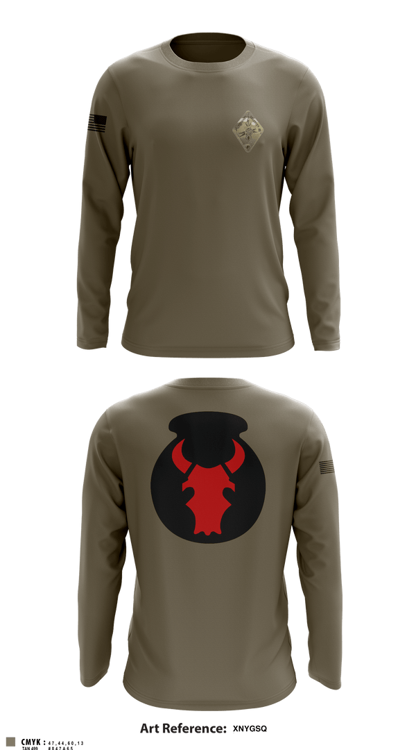 Long Sleeve Performance Shirt, Det. 2 HHB 1-194 FA, National Guard, Teamtime, Team time, sublimation, custom sports apparel, team uniforms, spirit wear, spiritwear, sports uniforms, custom shirts, team store, custom team store, fundraiser sports, apparel fundraiser