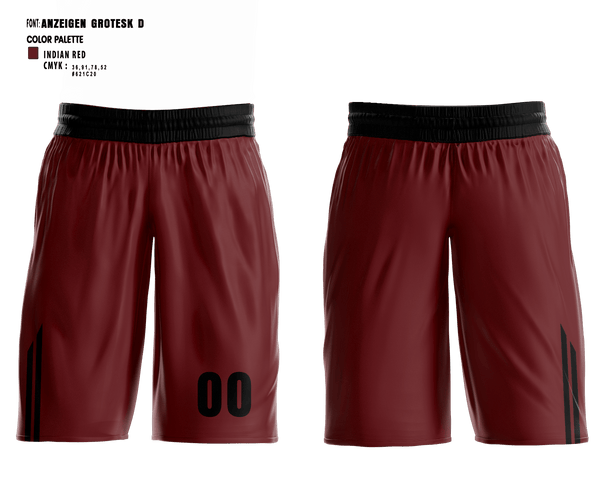 Mens Basketball Shorts, RockieRed, Men's Basketball, Teamtime, Team time, sublimation, custom sports apparel, team uniforms, spirit wear, spiritwear, sports uniforms, custom shirts, team store, custom team store, fundraiser sports, apparel fundraiser