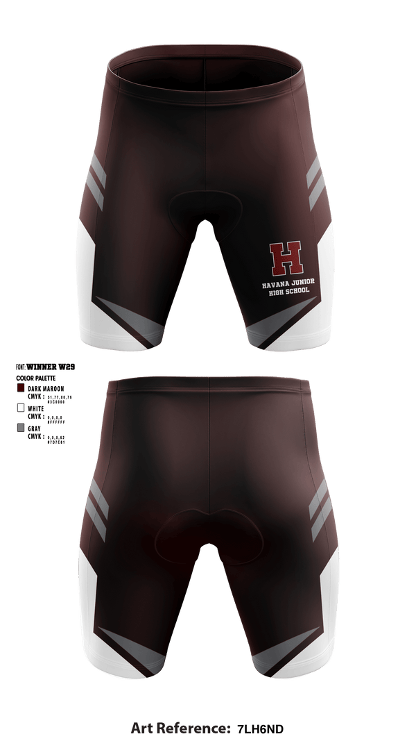 Men's Compression Shorts, Havana Junior High School, Spirit Store, Teamtime, Team time, sublimation, custom sports apparel, team uniforms, spirit wear, spiritwear, sports uniforms, custom shirts, team store, custom team store, fundraiser sports, apparel fundraiser