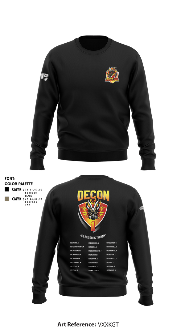 Crew Neck Sweatshirt, 272 Chemical Company Decon 1, National Guard, Teamtime, Team time, sublimation, custom sports apparel, team uniforms, spirit wear, spiritwear, sports uniforms, custom shirts, team store, custom team store, fundraiser sports, apparel fundraiser
