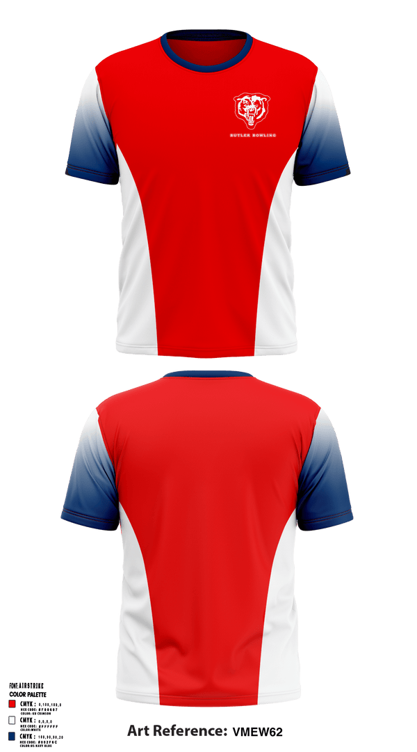 Short Sleeve Performance Shirt, Butler High School Bowling, Bowling, Teamtime, Team time, sublimation, custom sports apparel, team uniforms, spirit wear, spiritwear, sports uniforms, custom shirts, team store, custom team store, fundraiser sports, apparel fundraiser