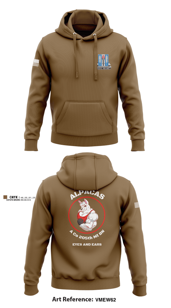 Hoodie, Alpha Company 205th MI BN, Army, Teamtime, Team time, sublimation, custom sports apparel, team uniforms, spirit wear, spiritwear, sports uniforms, custom shirts, team store, custom team store, fundraiser sports, apparel fundraiser