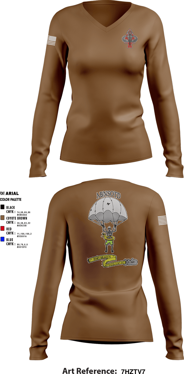 Women's Long Sleeve Vneck Shirt, , Army, Teamtime, Team time, sublimation, custom sports apparel, team uniforms, spirit wear, spiritwear, sports uniforms, custom shirts, team store, custom team store, fundraiser sports, apparel fundraiser