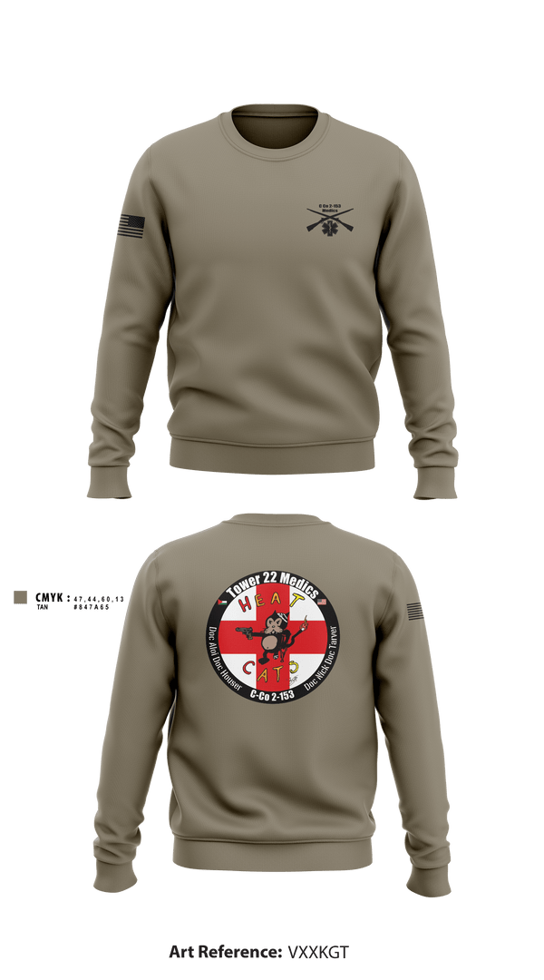 Crew Neck Sweatshirt, , National Guard, Teamtime, Team time, sublimation, custom sports apparel, team uniforms, spirit wear, spiritwear, sports uniforms, custom shirts, team store, custom team store, fundraiser sports, apparel fundraiser