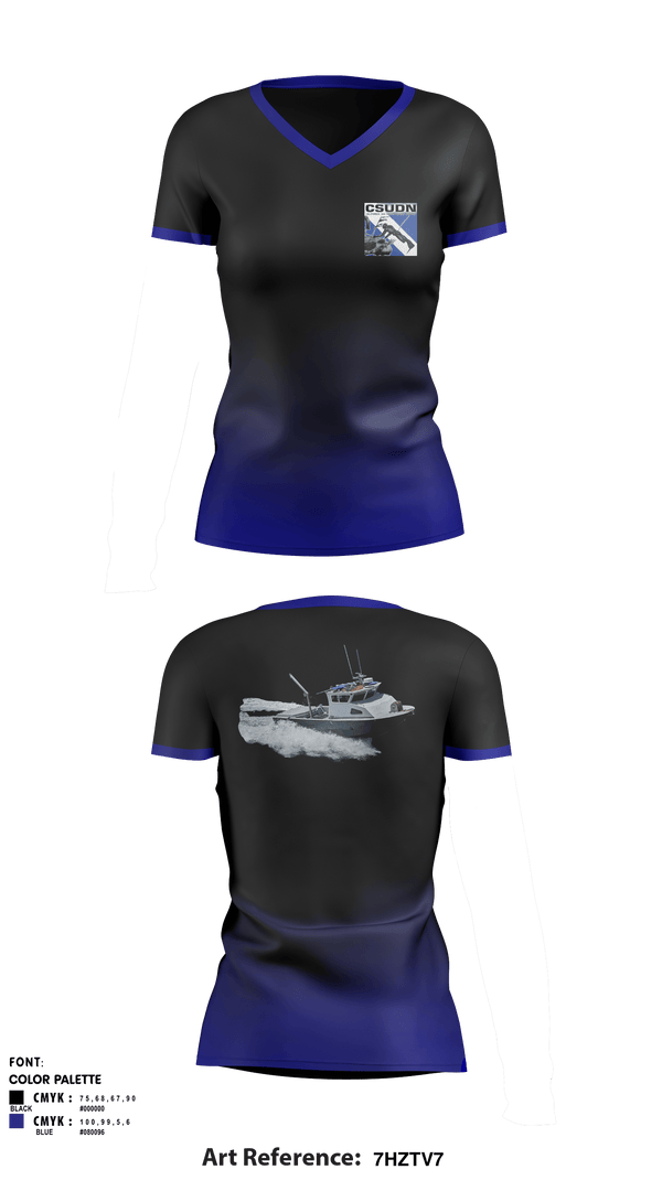 Women's Short Sleeve Vneck Shirt, CSUDN- California Sea Urchin Divers NetworkCSUDN- California Sea Urchin Divers Network, , Teamtime, Team time, sublimation, custom sports apparel, team uniforms, spirit wear, spiritwear, sports uniforms, custom shirts, team store, custom team store, fundraiser sports, apparel fundraiser