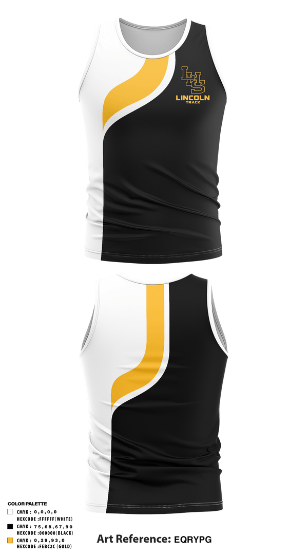 Tank Top, Lincoln High School Track, Track & Field, Teamtime, Team time, sublimation, custom sports apparel, team uniforms, spirit wear, spiritwear, sports uniforms, custom shirts, team store, custom team store, fundraiser sports, apparel fundraiser