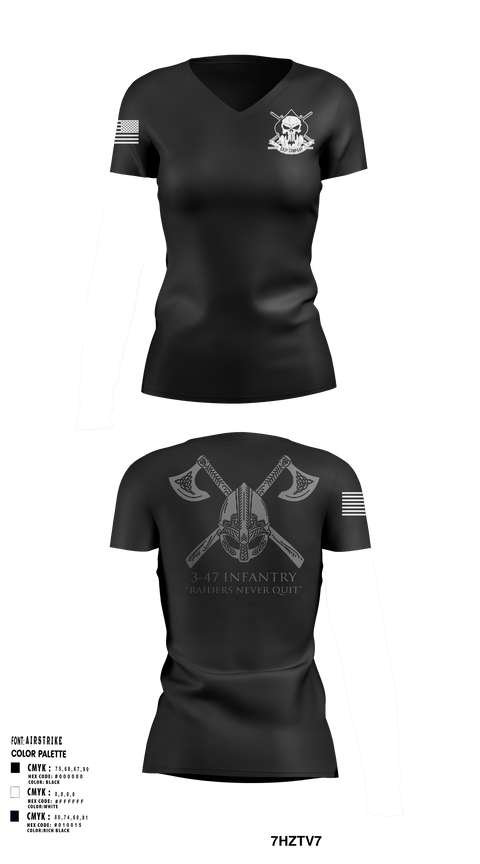 Women's Short Sleeve Vneck Shirt, Easy Company 3-47, , Teamtime, Team time, sublimation, custom sports apparel, team uniforms, spirit wear, spiritwear, sports uniforms, custom shirts, team store, custom team store, fundraiser sports, apparel fundraiser