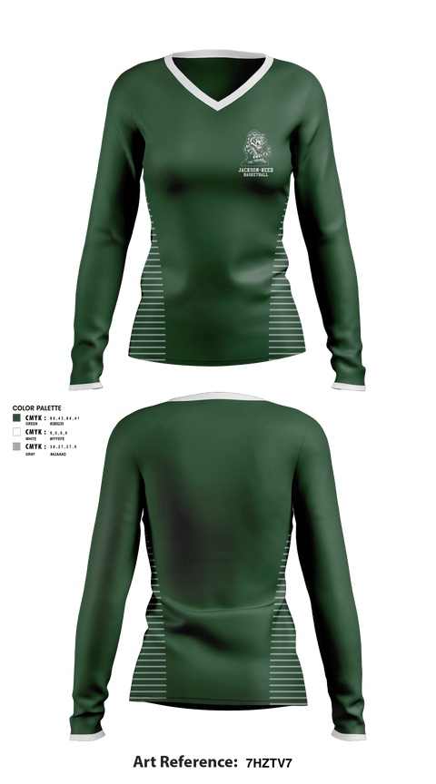 Women's Long Sleeve Vneck Shirt, Jackson-Reed High School Basketball, Women's Basketball, Teamtime, Team time, sublimation, custom sports apparel, team uniforms, spirit wear, spiritwear, sports uniforms, custom shirts, team store, custom team store, fundraiser sports, apparel fundraiser