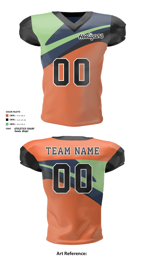 Football Jersey, Hooligans, Football, Teamtime, Team time, sublimation, custom sports apparel, team uniforms, spirit wear, spiritwear, sports uniforms, custom shirts, team store, custom team store, fundraiser sports, apparel fundraiser