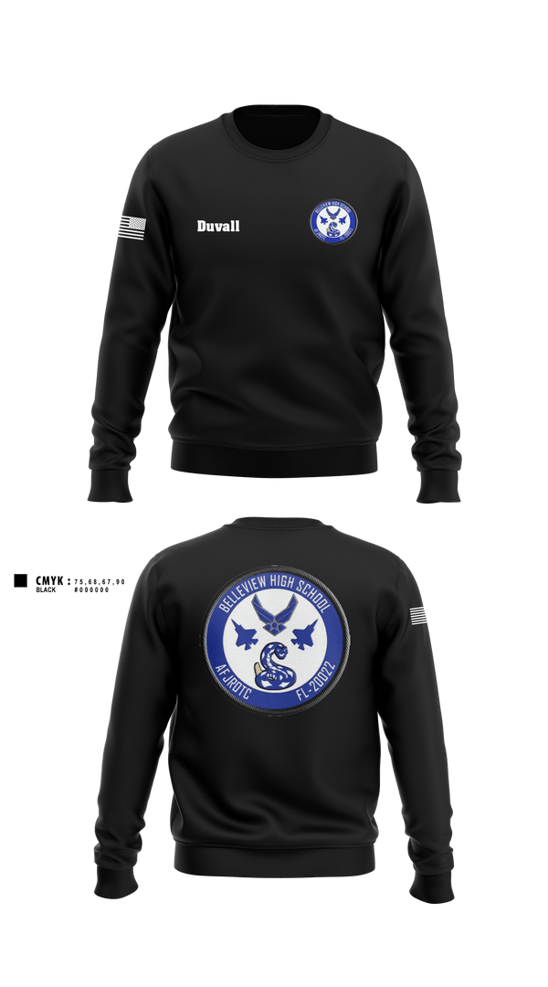 Crew Neck Sweatshirt, Foxtrot, Air Force, Teamtime, Team time, sublimation, custom sports apparel, team uniforms, spirit wear, spiritwear, sports uniforms, custom shirts, team store, custom team store, fundraiser sports, apparel fundraiser