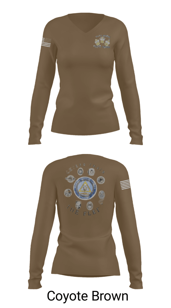 Women's Long Sleeve Vneck Shirt, , Navy, Teamtime, Team time, sublimation, custom sports apparel, team uniforms, spirit wear, spiritwear, sports uniforms, custom shirts, team store, custom team store, fundraiser sports, apparel fundraiser
