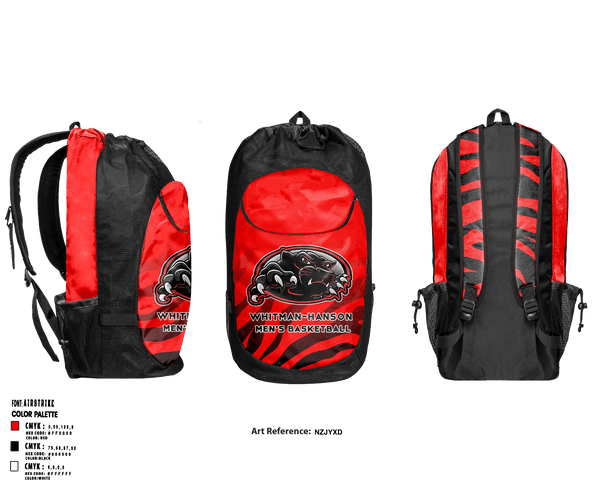 Gear Bag, Whitman-Hanson Regional High School Basketball, Men's Basketball, Teamtime, Team time, sublimation, custom sports apparel, team uniforms, spirit wear, spiritwear, sports uniforms, custom shirts, team store, custom team store, fundraiser sports, apparel fundraiser