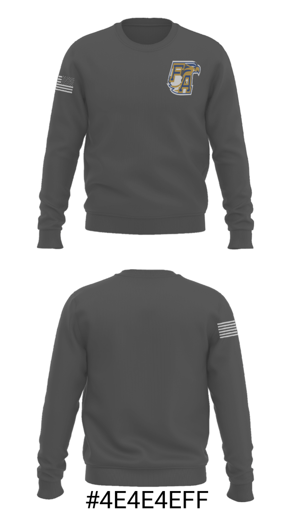 Crew Neck Sweatshirt, Fayetteville Academy Cross Country, Cross Country, Teamtime, Team time, sublimation, custom sports apparel, team uniforms, spirit wear, spiritwear, sports uniforms, custom shirts, team store, custom team store, fundraiser sports, apparel fundraiser