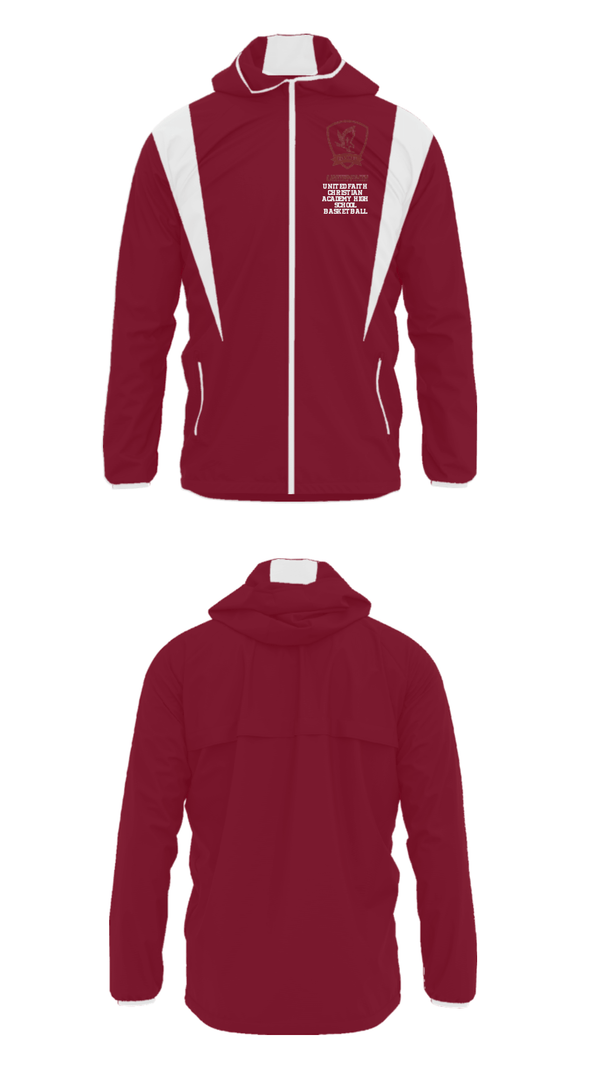 Windbreaker, United Faith Christian Academy High School Basketball, Men's Basketball, Teamtime, Team time, sublimation, custom sports apparel, team uniforms, spirit wear, spiritwear, sports uniforms, custom shirts, team store, custom team store, fundraiser sports, apparel fundraiser