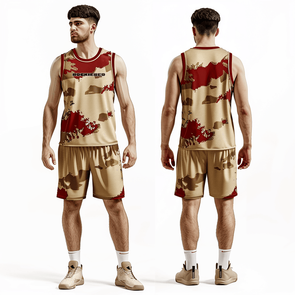 Basketball Uniform, RockieRed, Men's Basketball, Teamtime, Team time, sublimation, custom sports apparel, team uniforms, spirit wear, spiritwear, sports uniforms, custom shirts, team store, custom team store, fundraiser sports, apparel fundraiser