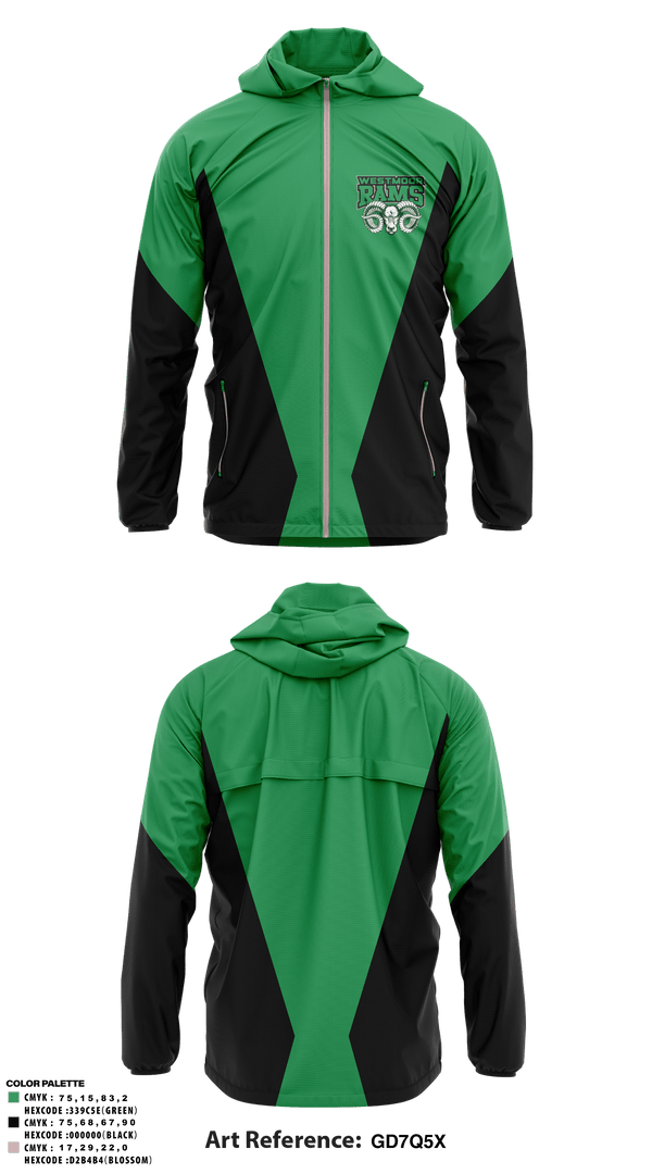 Windbreaker, Westmoor Rams, Baseball, Teamtime, Team time, sublimation, custom sports apparel, team uniforms, spirit wear, spiritwear, sports uniforms, custom shirts, team store, custom team store, fundraiser sports, apparel fundraiser