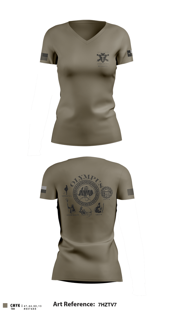 Women's Short Sleeve Vneck Shirt, 3-133 FA, Army, Teamtime, Team time, sublimation, custom sports apparel, team uniforms, spirit wear, spiritwear, sports uniforms, custom shirts, team store, custom team store, fundraiser sports, apparel fundraiser