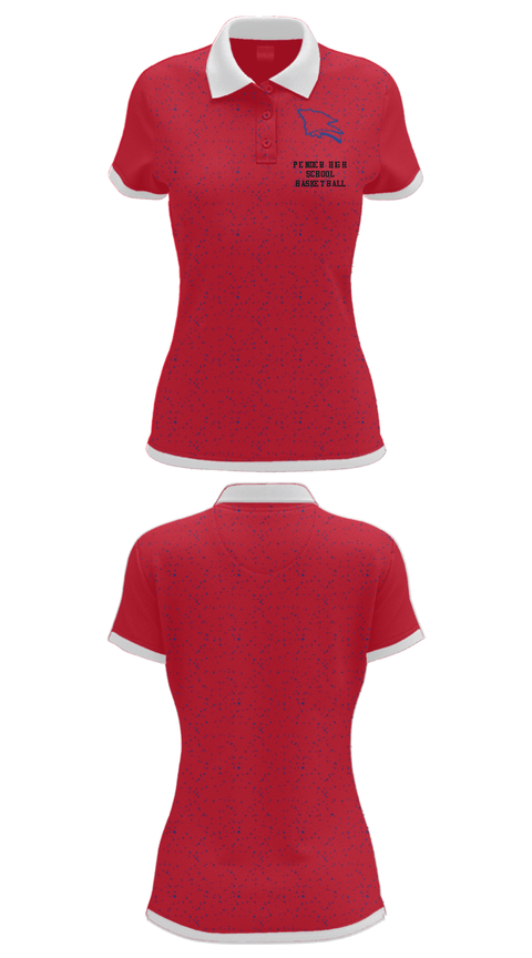 Women's Short Sleeve Performance Polo, Pender High School Basketball, Men's Basketball, Teamtime, Team time, sublimation, custom sports apparel, team uniforms, spirit wear, spiritwear, sports uniforms, custom shirts, team store, custom team store, fundraiser sports, apparel fundraiser