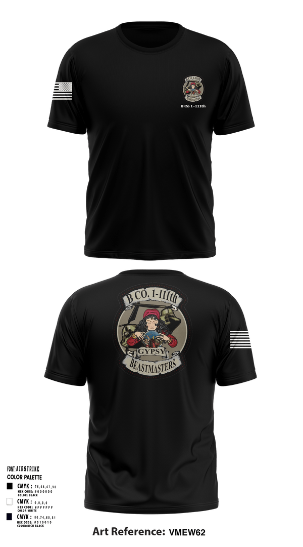 Old School Cotton Feel Shirt, B Co 1-111th, Army, Teamtime, Team time, sublimation, custom sports apparel, team uniforms, spirit wear, spiritwear, sports uniforms, custom shirts, team store, custom team store, fundraiser sports, apparel fundraiser