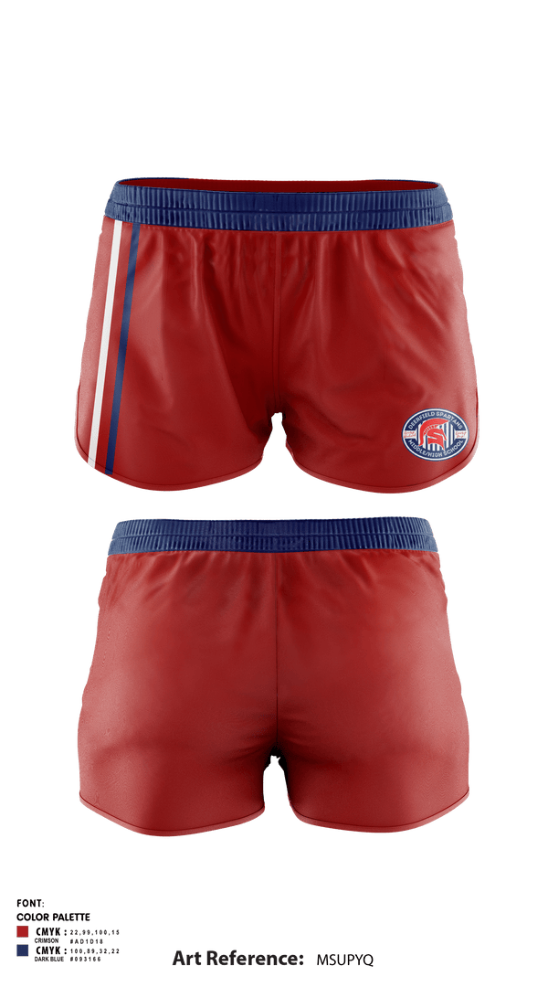 Track Shorts, Deerfield Spartans, Cross Country, Teamtime, Team time, sublimation, custom sports apparel, team uniforms, spirit wear, spiritwear, sports uniforms, custom shirts, team store, custom team store, fundraiser sports, apparel fundraiser