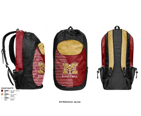 Gear Bag, Marion High School Basketball, Women's Basketball, Teamtime, Team time, sublimation, custom sports apparel, team uniforms, spirit wear, spiritwear, sports uniforms, custom shirts, team store, custom team store, fundraiser sports, apparel fundraiser