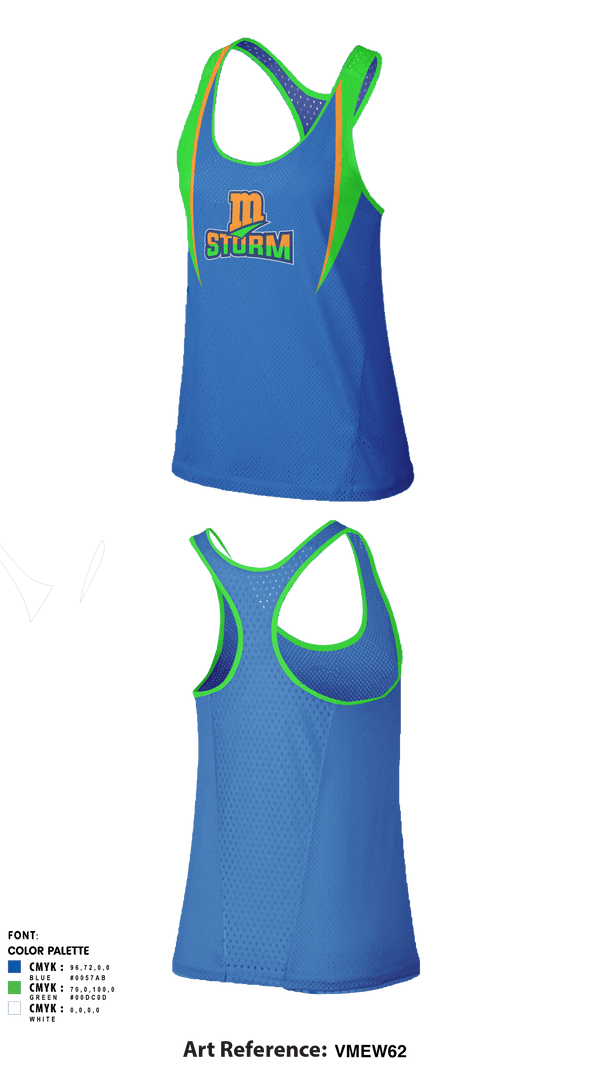 Women's Track Singlet, Storm Track & Field, Track & Field, Teamtime, Team time, sublimation, custom sports apparel, team uniforms, spirit wear, spiritwear, sports uniforms, custom shirts, team store, custom team store, fundraiser sports, apparel fundraiser