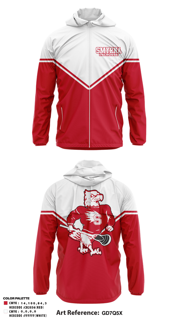 Windbreaker, Smyrna Lacrosse, Men's Lacrosse, Teamtime, Team time, sublimation, custom sports apparel, team uniforms, spirit wear, spiritwear, sports uniforms, custom shirts, team store, custom team store, fundraiser sports, apparel fundraiser