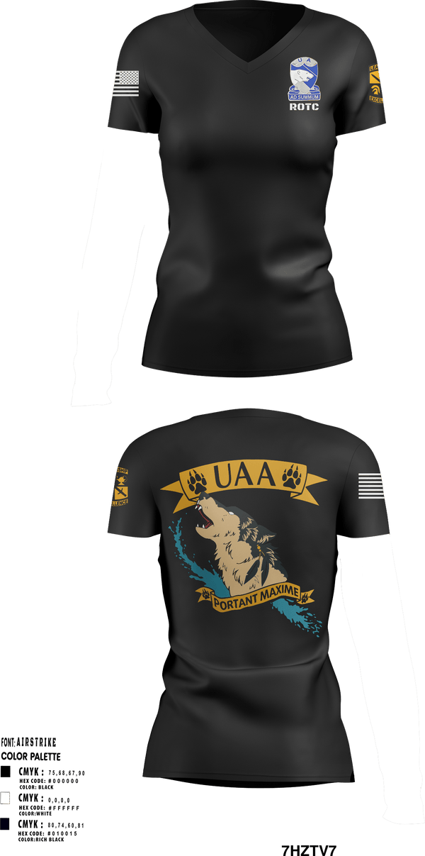 Women's Short Sleeve Vneck Shirt, ARMY ROTCArmy ROTC, Army, Teamtime, Team time, sublimation, custom sports apparel, team uniforms, spirit wear, spiritwear, sports uniforms, custom shirts, team store, custom team store, fundraiser sports, apparel fundraiser