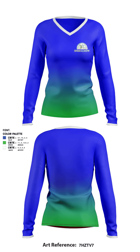 Women's Long Sleeve Vneck Shirt, Sphinx Academy, Spirit Store, Teamtime, Team time, sublimation, custom sports apparel, team uniforms, spirit wear, spiritwear, sports uniforms, custom shirts, team store, custom team store, fundraiser sports, apparel fundraiser