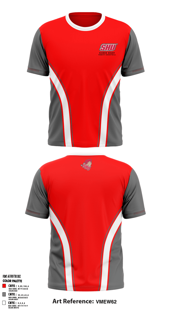 Short Sleeve Performance Shirt, Sacred Heart University Basketball, Women's Basketball, Teamtime, Team time, sublimation, custom sports apparel, team uniforms, spirit wear, spiritwear, sports uniforms, custom shirts, team store, custom team store, fundraiser sports, apparel fundraiser