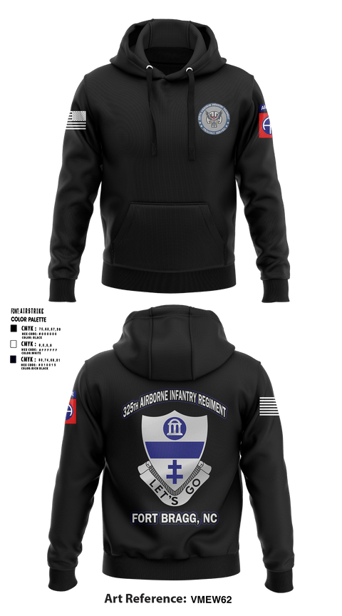 Hoodie, Bravo co 1/325 A.I.R., Army, Teamtime, Team time, sublimation, custom sports apparel, team uniforms, spirit wear, spiritwear, sports uniforms, custom shirts, team store, custom team store, fundraiser sports, apparel fundraiser