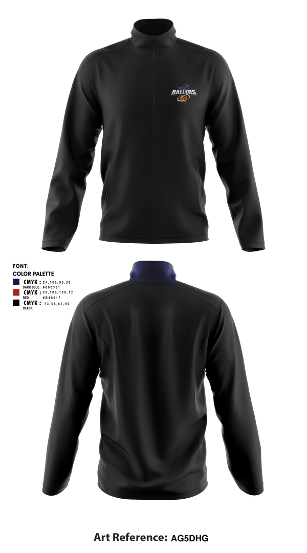 Fleece Jacket, Ballers Basketball, Men's Basketball, Teamtime, Team time, sublimation, custom sports apparel, team uniforms, spirit wear, spiritwear, sports uniforms, custom shirts, team store, custom team store, fundraiser sports, apparel fundraiser