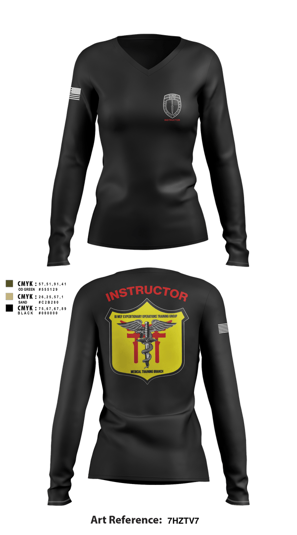 Women's Long Sleeve Vneck Shirt, , Marines, Teamtime, Team time, sublimation, custom sports apparel, team uniforms, spirit wear, spiritwear, sports uniforms, custom shirts, team store, custom team store, fundraiser sports, apparel fundraiser